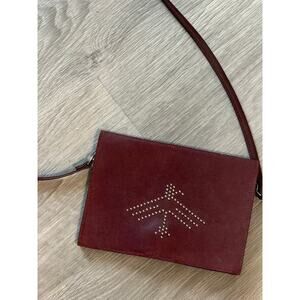 Vintage Fiocchi Italian burgundy crossbody bag